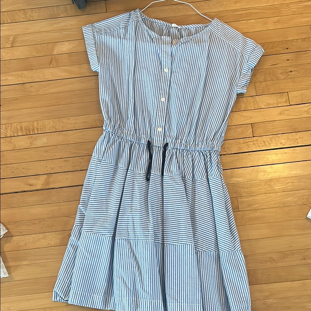 Crewcuts Blue and White Striped Dress 14